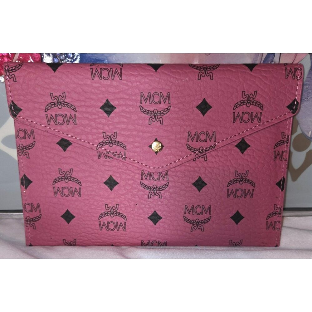 NWOT Authentic MCM Pink Envelope Pouch